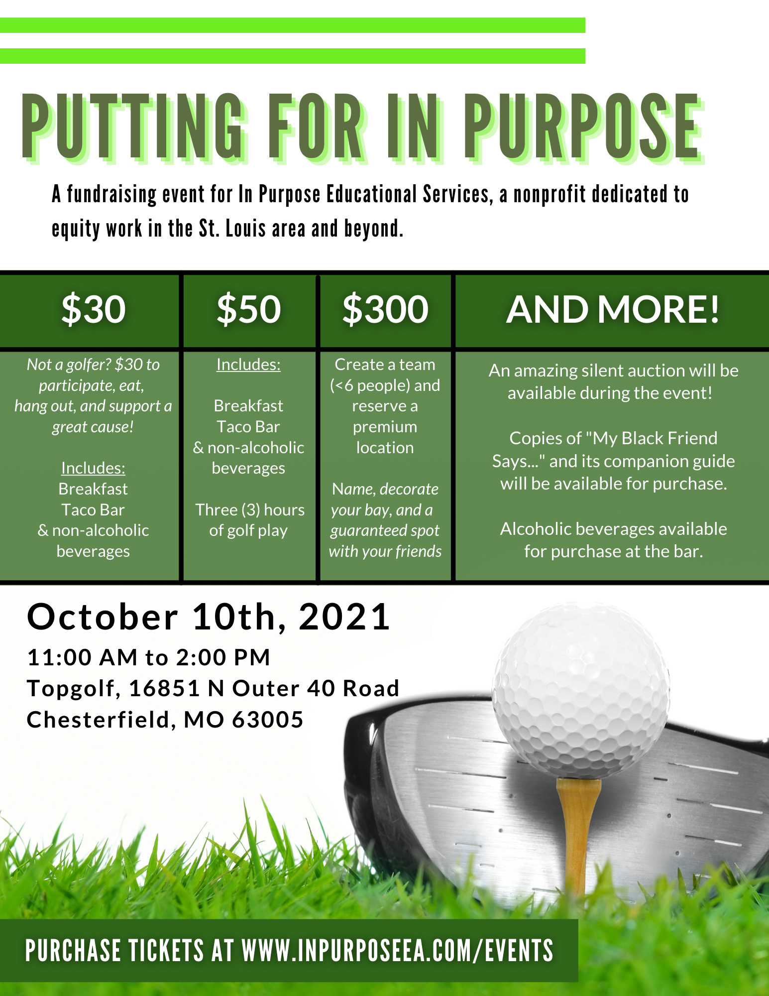 Putting For In Purpose